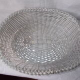 Silver metal tablebread basket