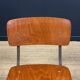 Result chair Friso Kramer for Ahrend wood steel taupe 60s Netherlands