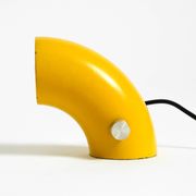 Very rare original Space Age 60s yellow table lamp made of iron by Temde