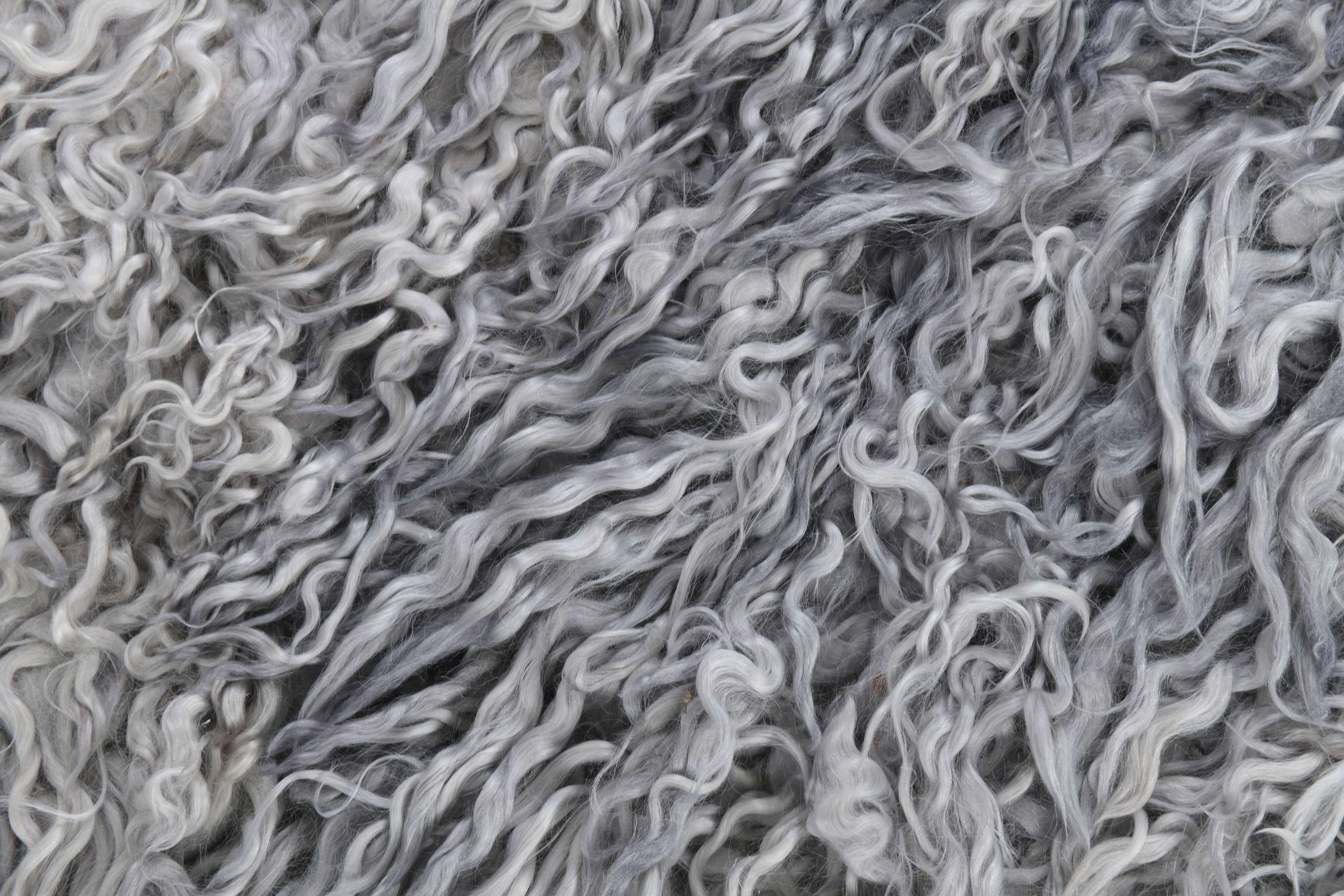 8x10 wool handmade gray kilim rug 253x300cm