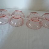 8 cups ARCOROC ROSALINE vintage twisted pink 358112