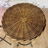 Metal and wicker bar stools