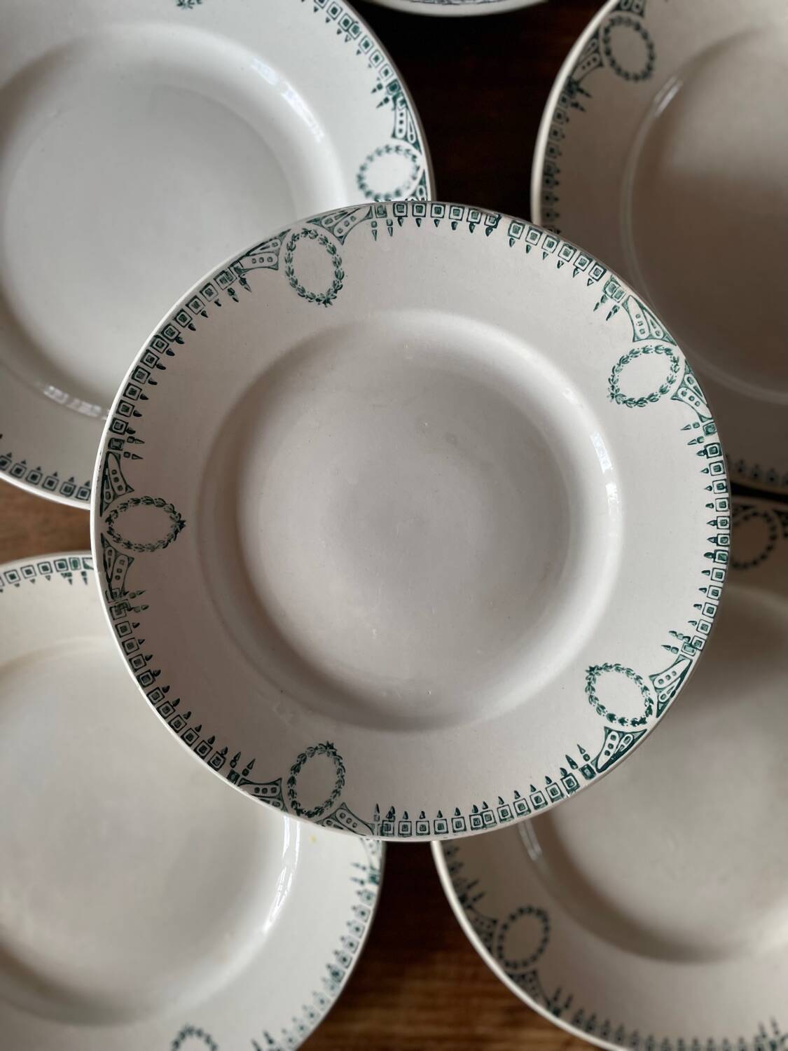 6 Saint Amand Dessert Plates Nouvelles Usines Céramiques du Nord