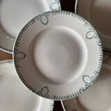 6 Saint Amand Dessert Plates Nouvelles Usines Céramiques du Nord