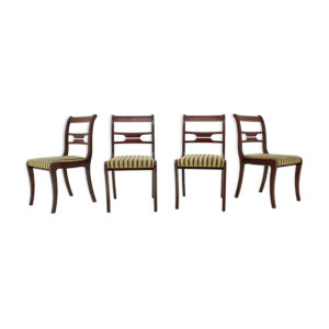 Ensemble de quatre chaises à manger art déco des années 1940