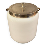 Antique white opaline glass candy dish, early 20th century