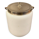 Antique white opaline glass candy dish, early 20th century