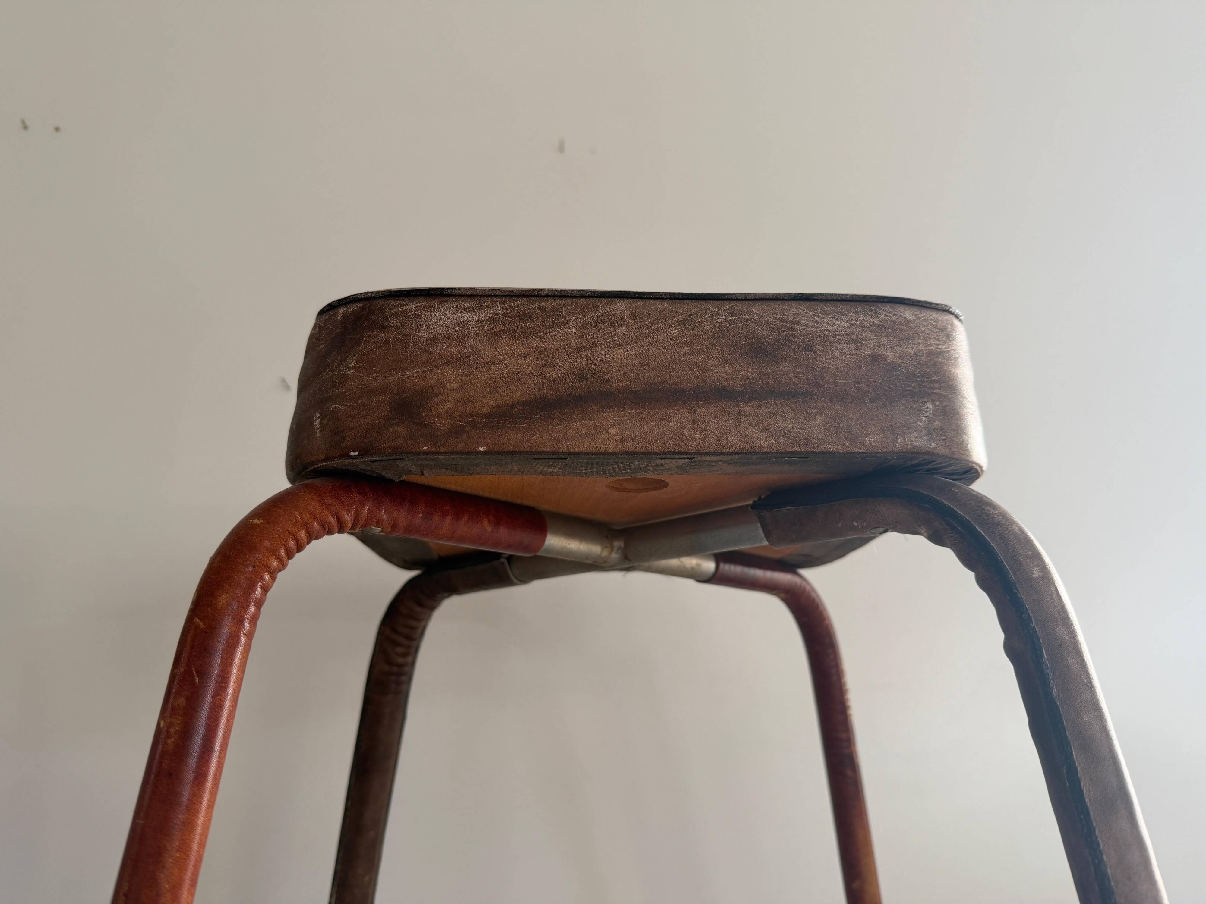 Paire de tabourets en simili-cuir, 1970, Allemagne