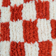 Berber cushion red chessboard Beni Ouarain