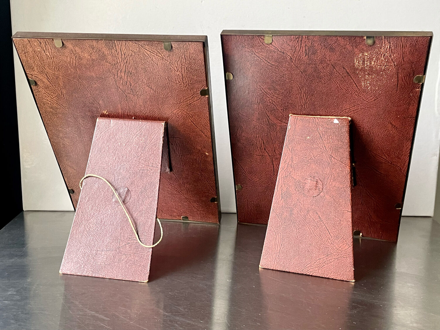 Pair identical vintage metal frames