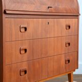 Swedish secretary sliding tray teak 1950s