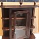 Vintage wooden showcase with 3 shelves, wenge color.