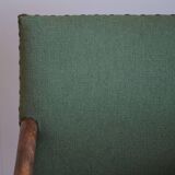 Oak and wool armchairs, Louis XIII style, by a French cabinetmaker from the 1930s.