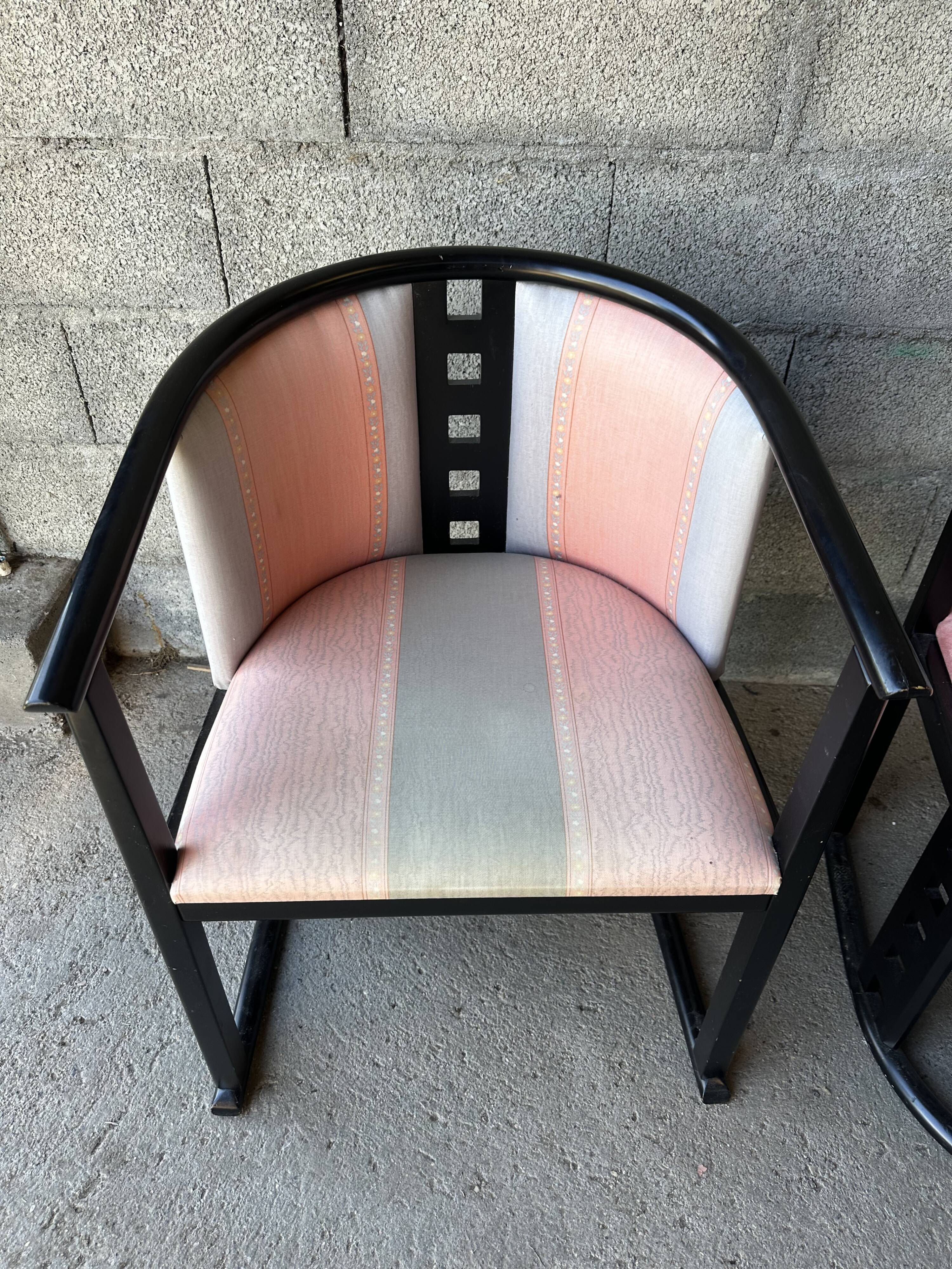 Pair of modernist armchairs