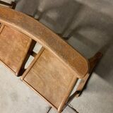 Banc STELLA trois chaises Vintage en Bois Rétro