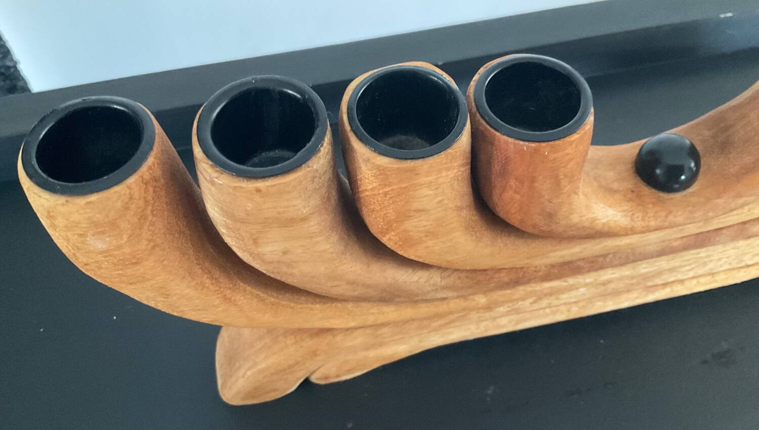 Scandinavian wooden candlestick 8 lights