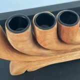 Scandinavian wooden candlestick 8 lights