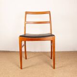 Set of 4 Danish teak and leather chairs, model 430, by Arne Vodder, 1960