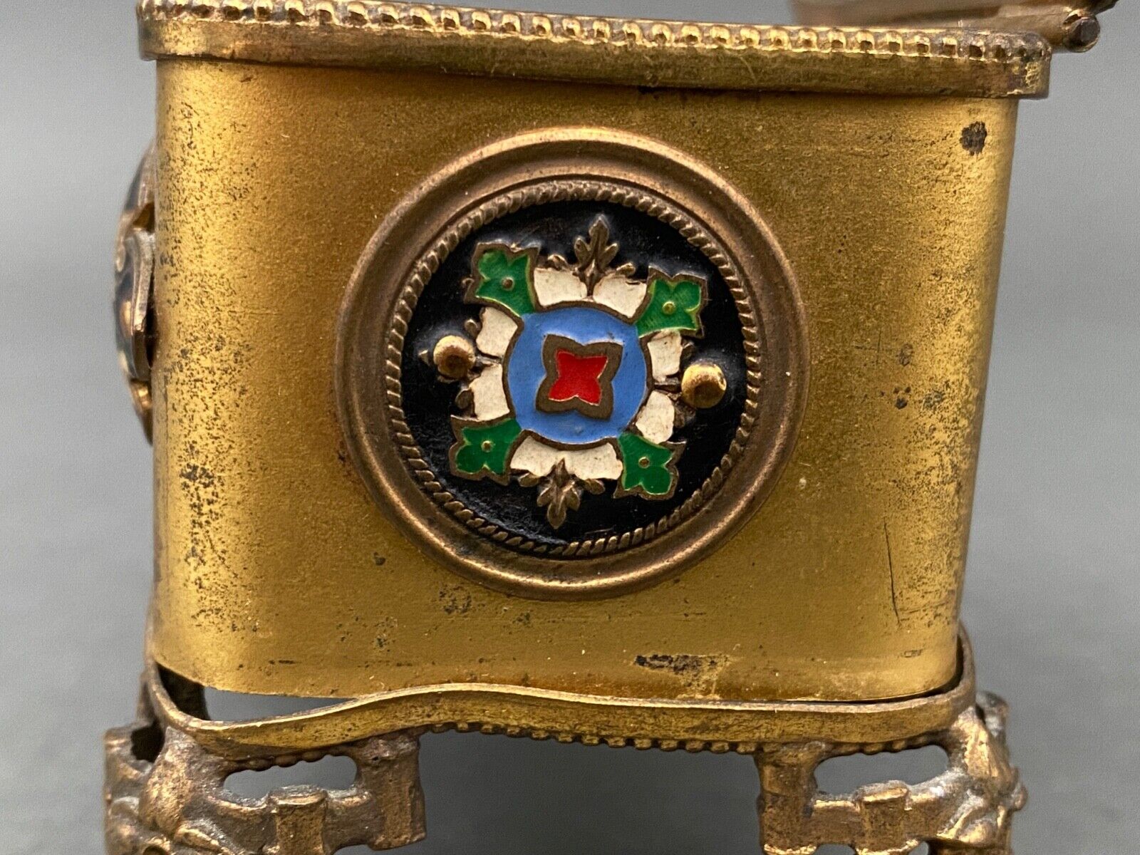 Cloisonné jewel box Napoleon III Faceted glass nineteenth