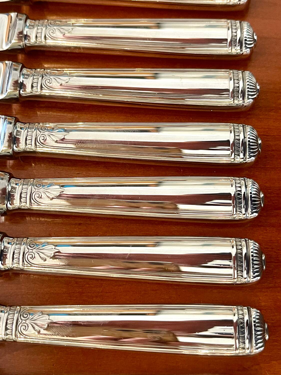 Christofle Malmaison, 12 cheese dessert knives 19.5 cm