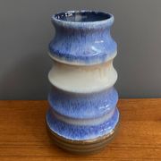 Blue vase by Strehla model 1408 Eastern Germany 1960s