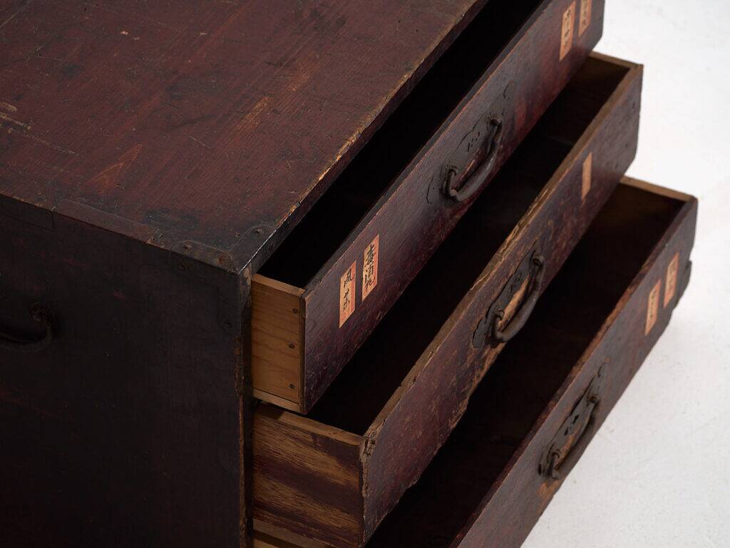 Antique Japanese auxiliary cedar ko-dansu, Meiji period (circa 1870-1900) #48