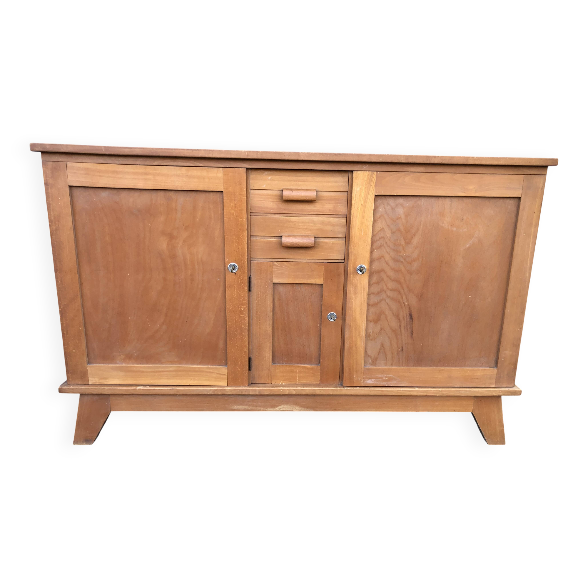 Buffet René Gabriel en hêtre et cp hêtre d’époque reconstruction