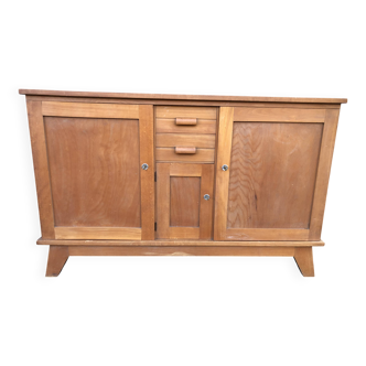 Buffet René Gabriel en hêtre et cp hêtre d’époque reconstruction