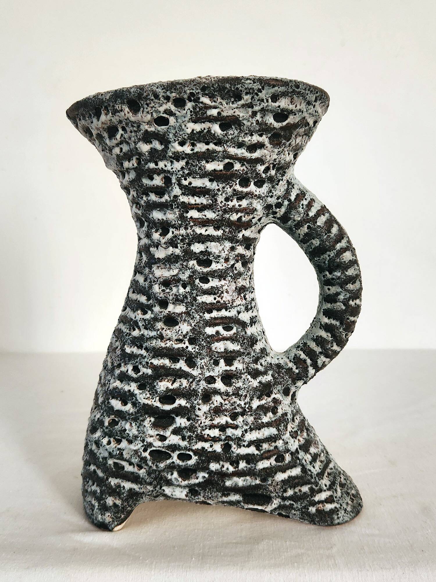 Vintage Fat Lava Ceramic Vase