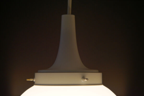 Frosted Glass Lamp Hanging Lamp from Limburg, 1970s