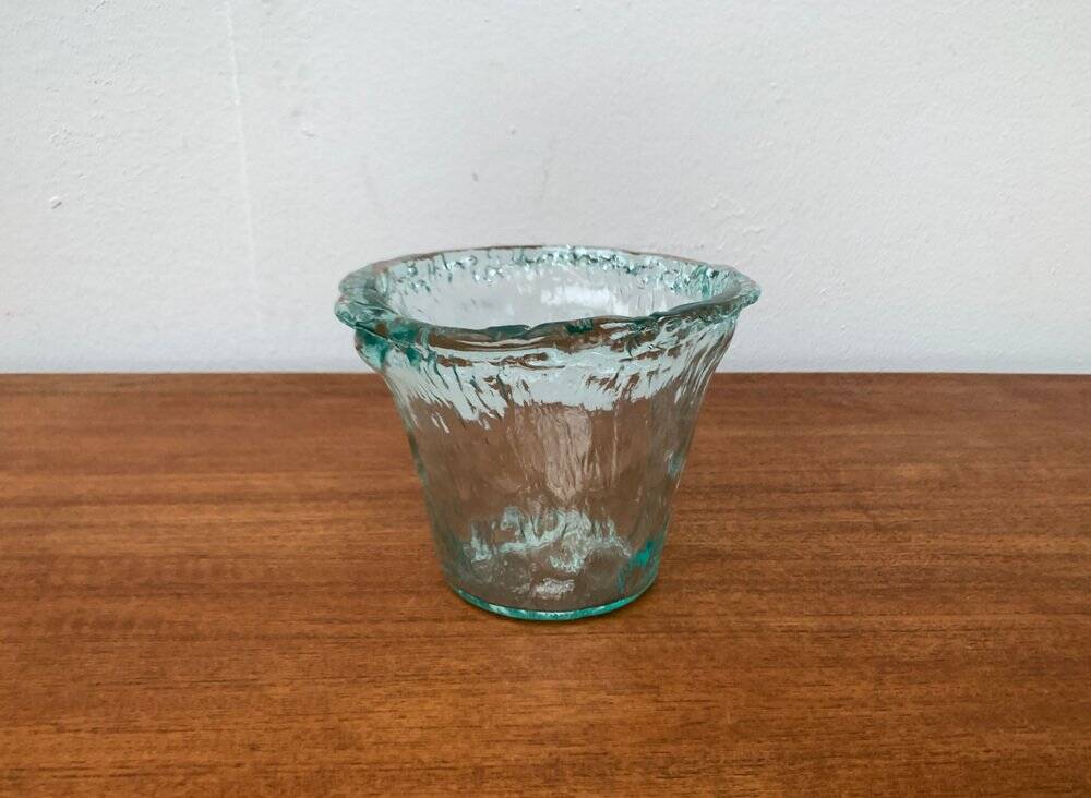 Vintage Scandinavian frosted glass bowl, 1970s