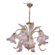 Liz Taylor, Iridiscent Pink Murano Glass Chandelier, 1980s