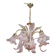 Liz Taylor, Iridiscent Pink Murano Glass Chandelier, 1980s