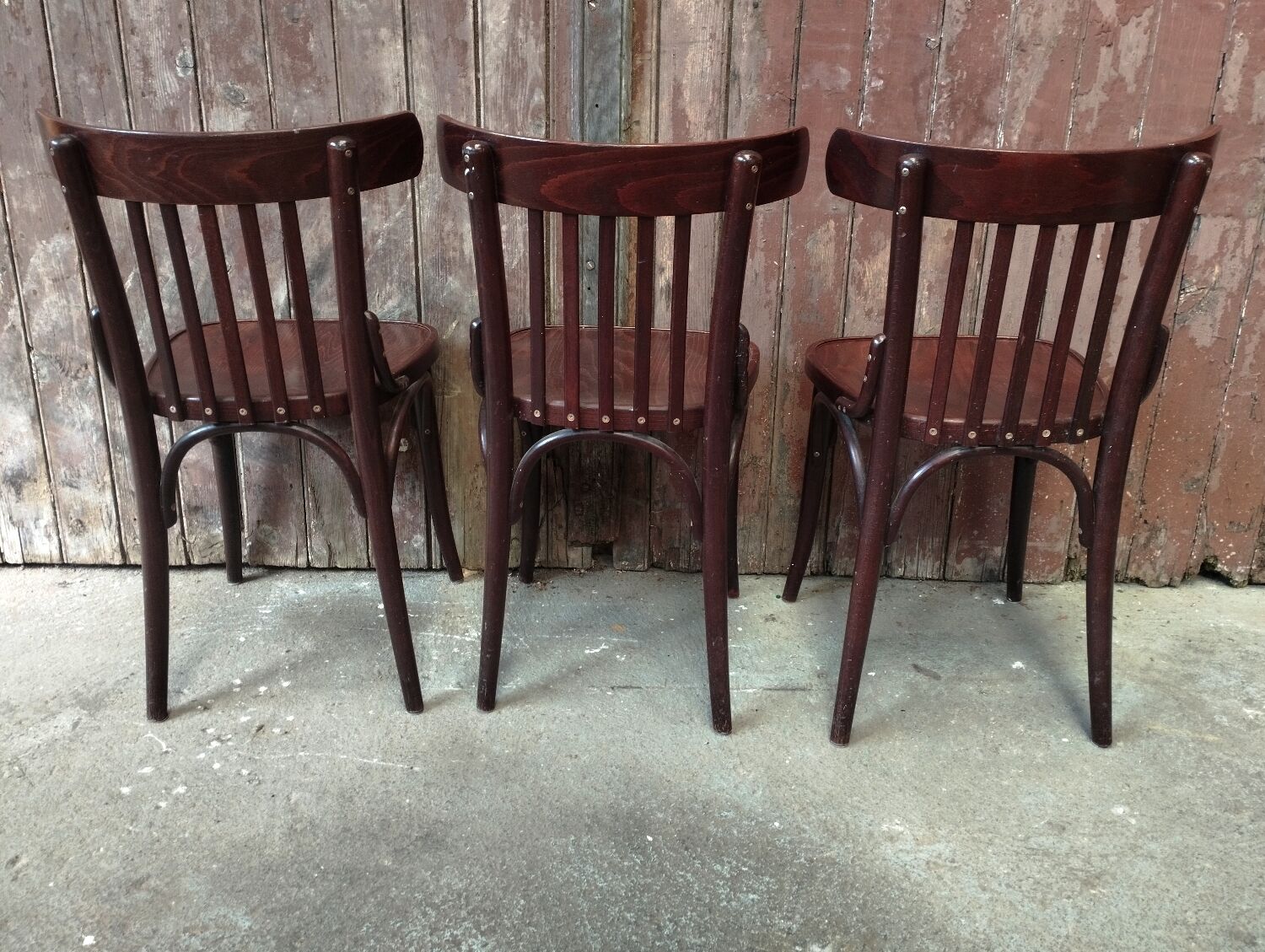 Turned wood bistro chair