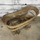 Old wicker cradle