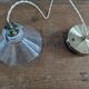 Vintage glass pendant lamp Westinghouse XIXth