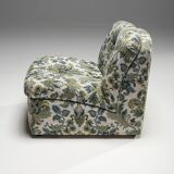 Fauteuil fleuri du milieu du siècle, Italie, années 1960