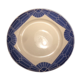 Vintage Badonviller porcelain plate certified punch