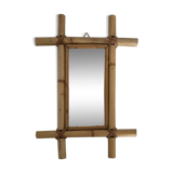 Vintage bamboo mirror
