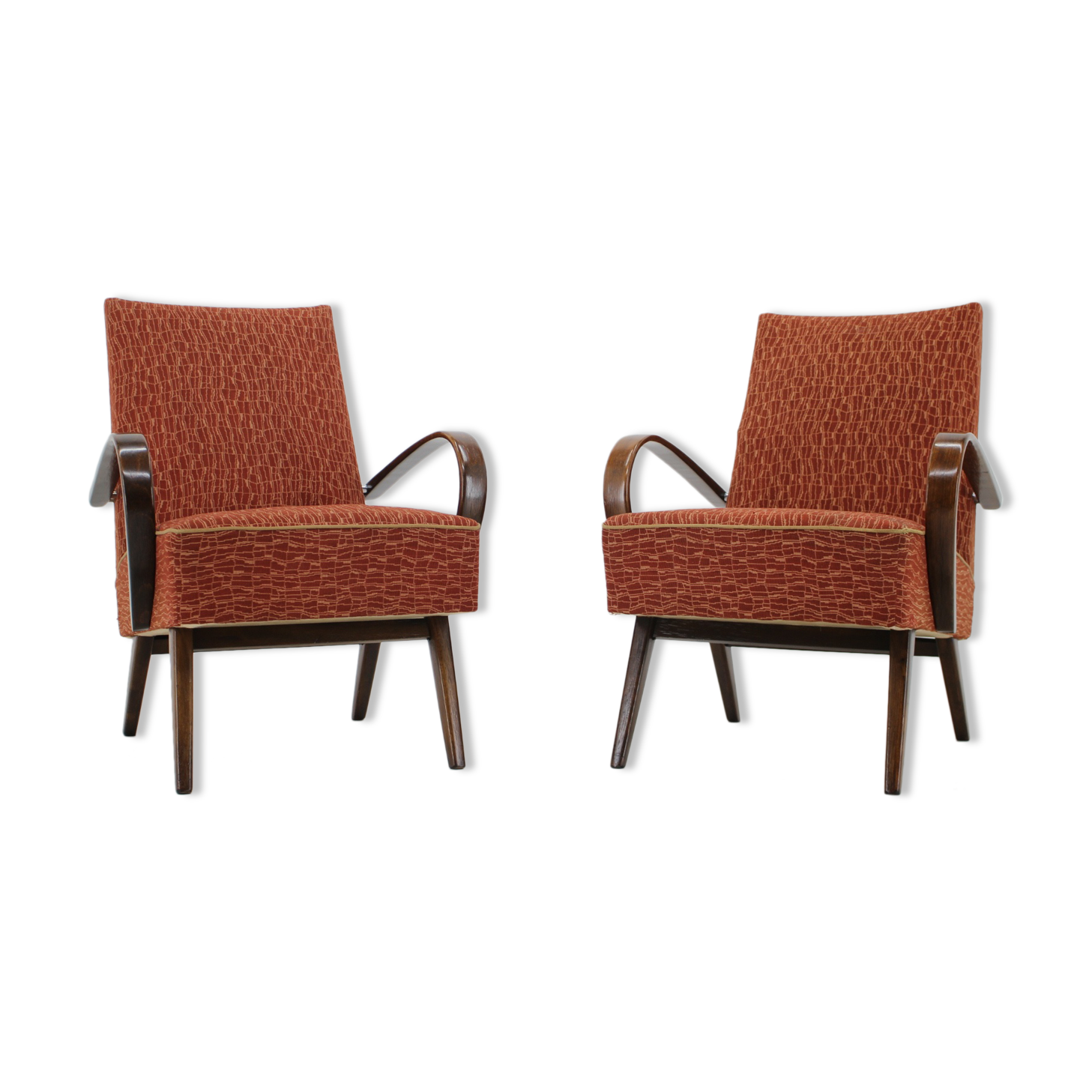 Set of two armchairs designed by Jindřich Halabala, 1950´s.
