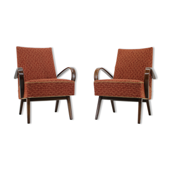 Ensemble de deux fauteuils conçus par Jindřich Halabala années 1950