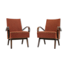 Ensemble de deux fauteuils conçus par Jindřich Halabala années 1950