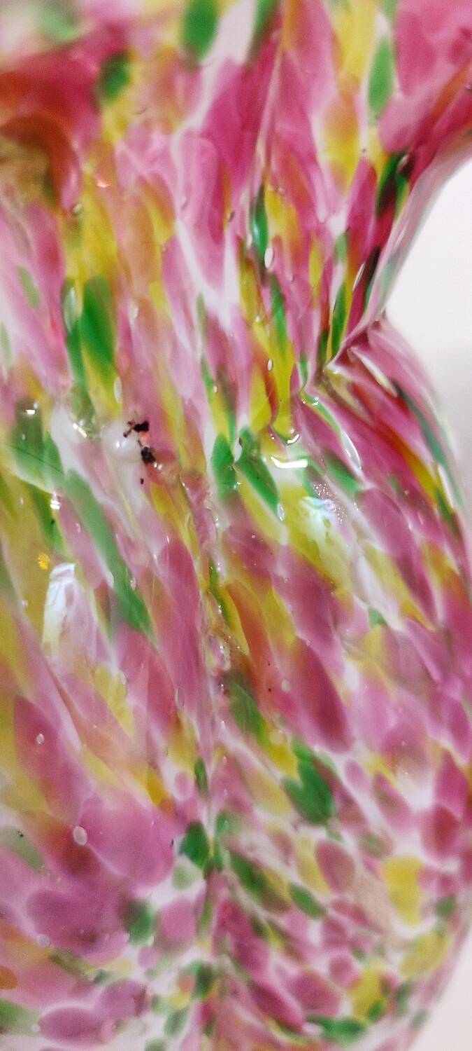 Par de jarrones de cristal de Murano. Italia, 1940s.