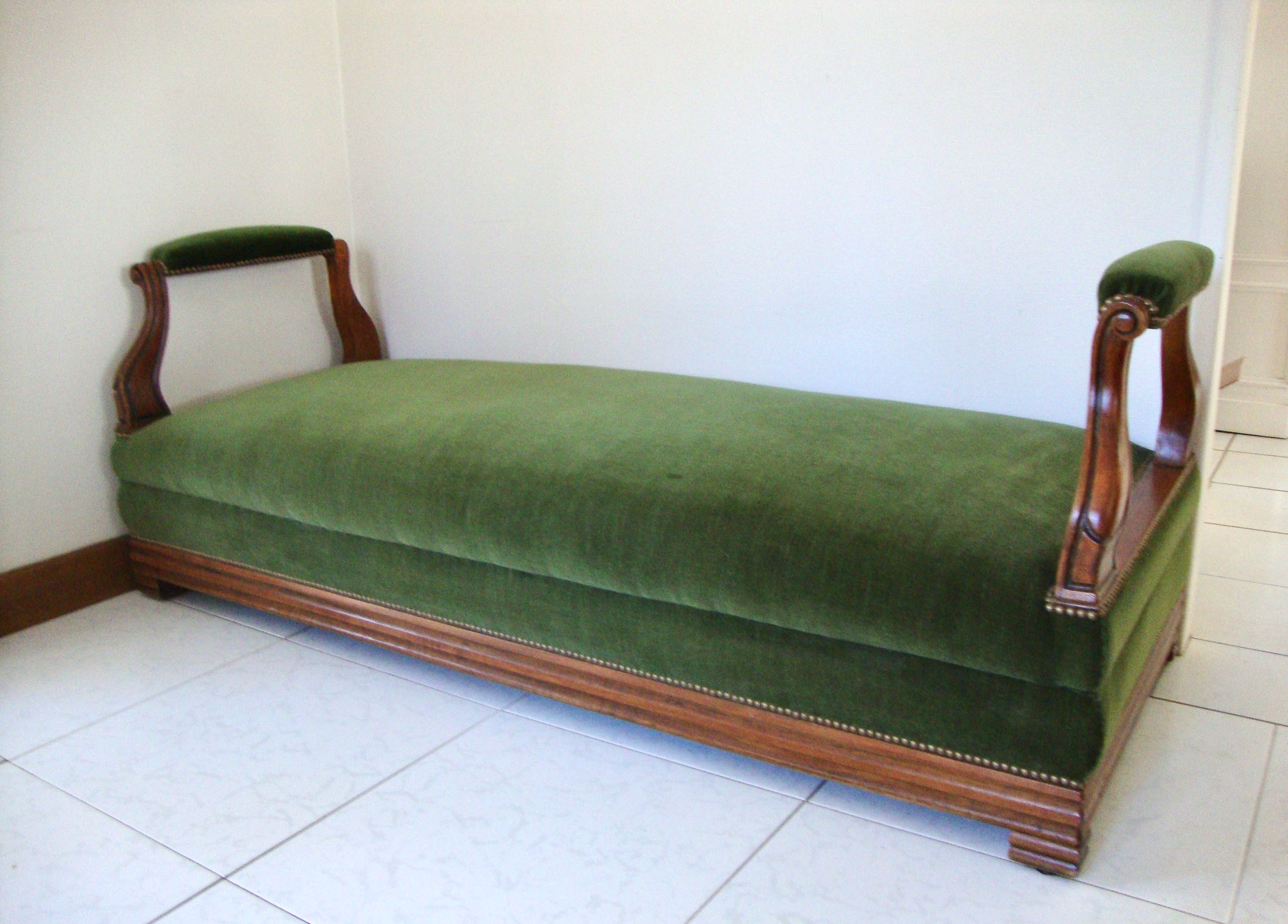 1960 meridian in walnut and velvet