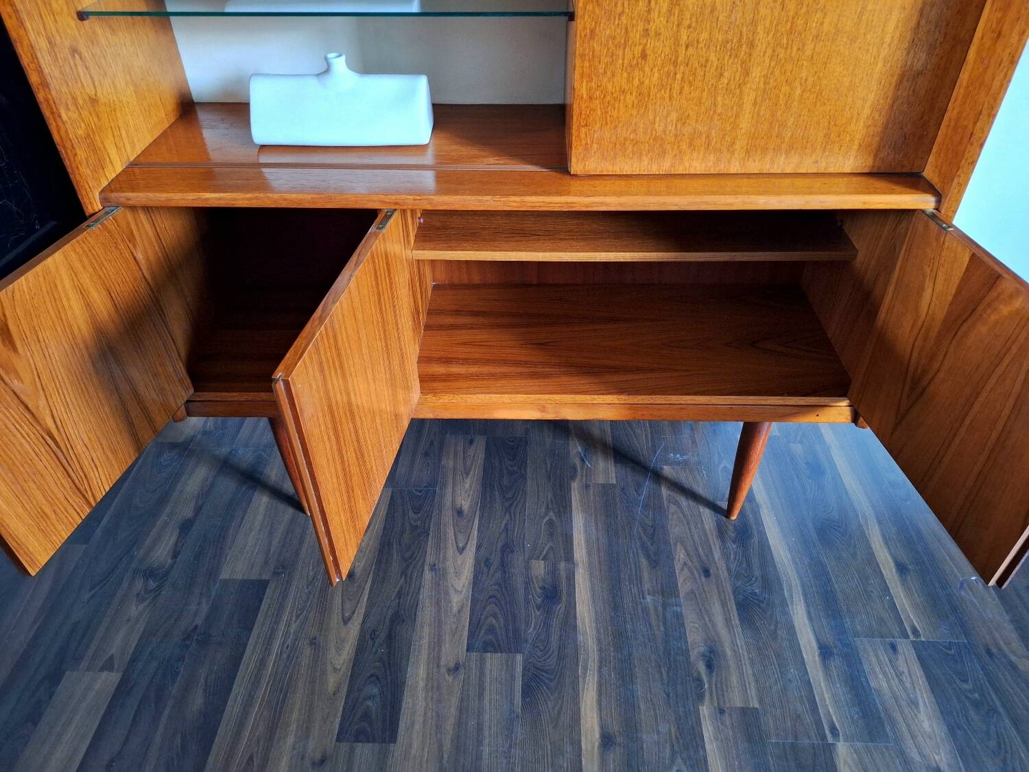Vintage sideboard, antique bar cabinet, secretary bookcase
