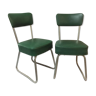 Chaises de bureau mid-century en skaï