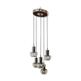 Cascade chandelier - vintage - steel and glass
