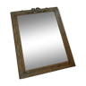 Bevelled mirror and its 29x22cm brass-decorated frame