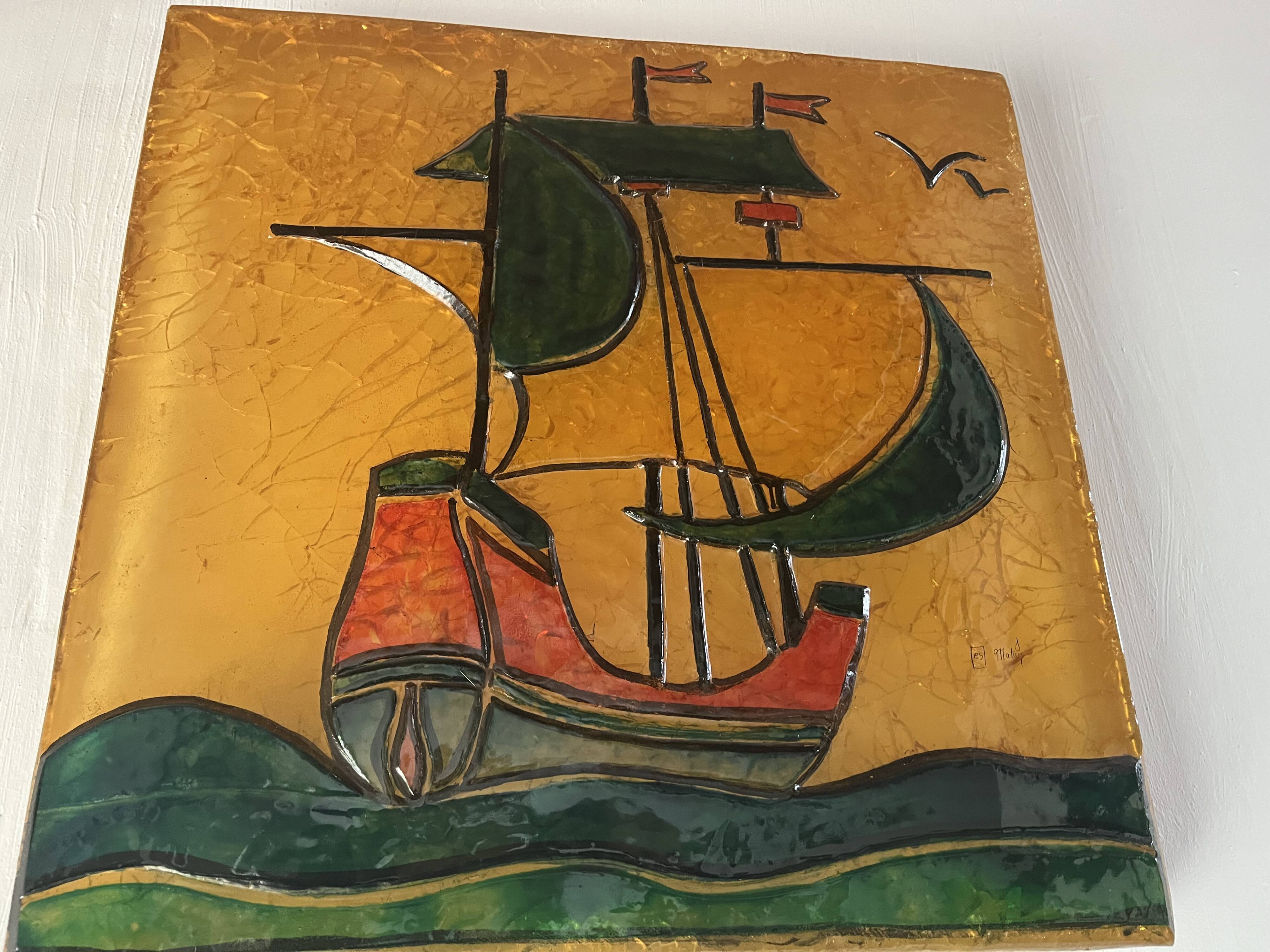 Matius resin wall sculpture