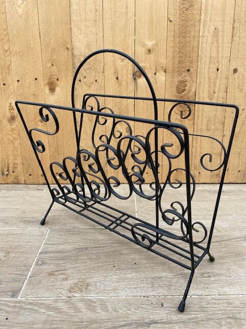 Vintage wrought iron newspapers holder